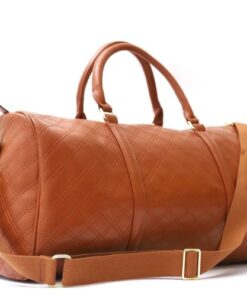 BROWN LEATHER DUFFLE BAG