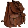 Brown Leather Backpack for men and womens ,