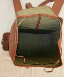 Genuine Goat Leather Large Men's Vintage Backpack Travel Rucksack Laptop Gym Bag