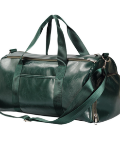 Men's Travel Duffle Bag Leather Sports Gym Bags Waterproof Overnight Handbag