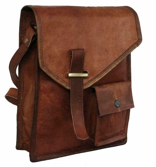Men's Rustic Genuine Leather Messenger Shoulder Bag Small Cross Body Satchel