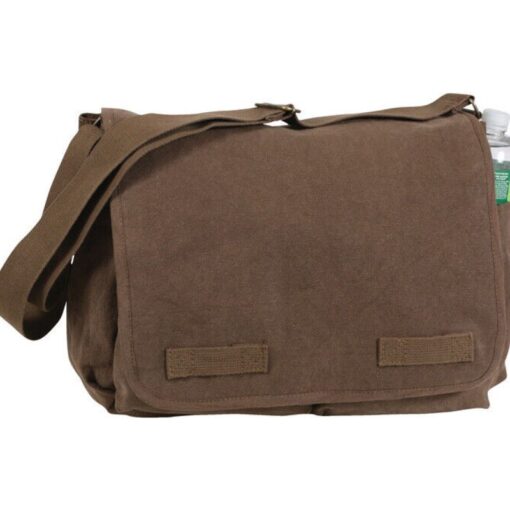 dark brown messenger bag