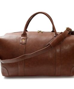 brown personalized duffle bag