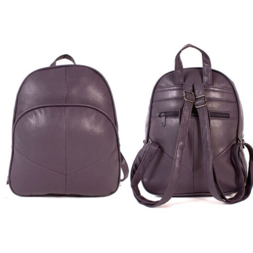 purple leather backpack shoulder bag