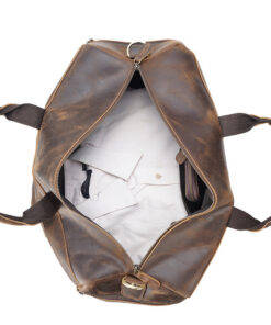 mens leather duffle travel bag